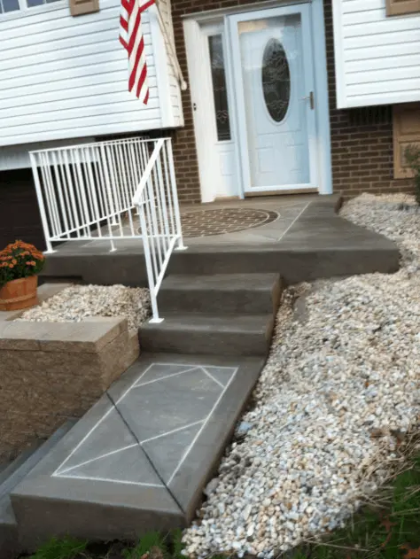 concrete entry steps