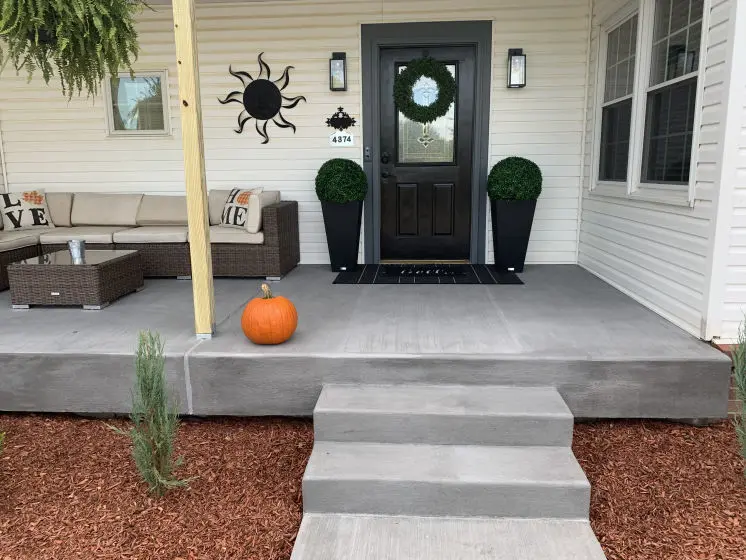concrete porch