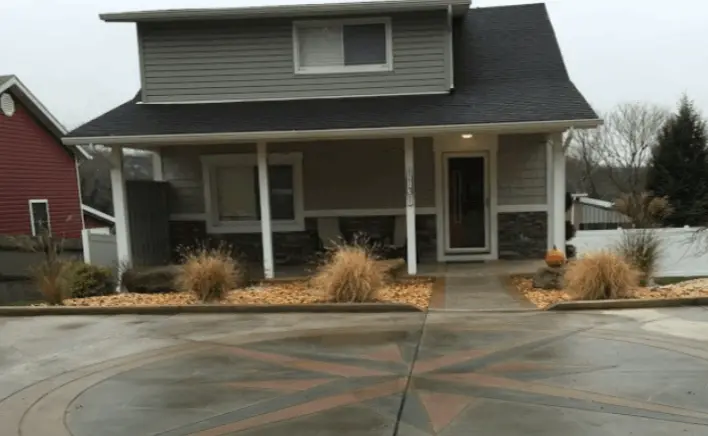 Concrete parking pad