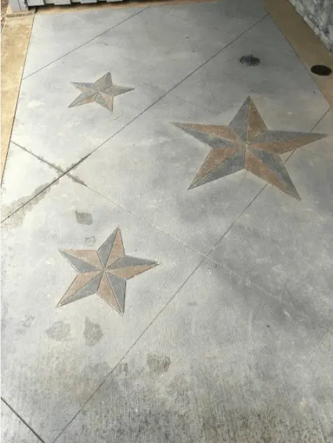 custom patterns on concrete