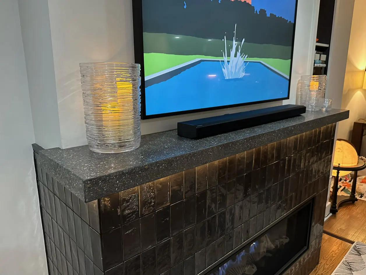 custom built gas fireplace