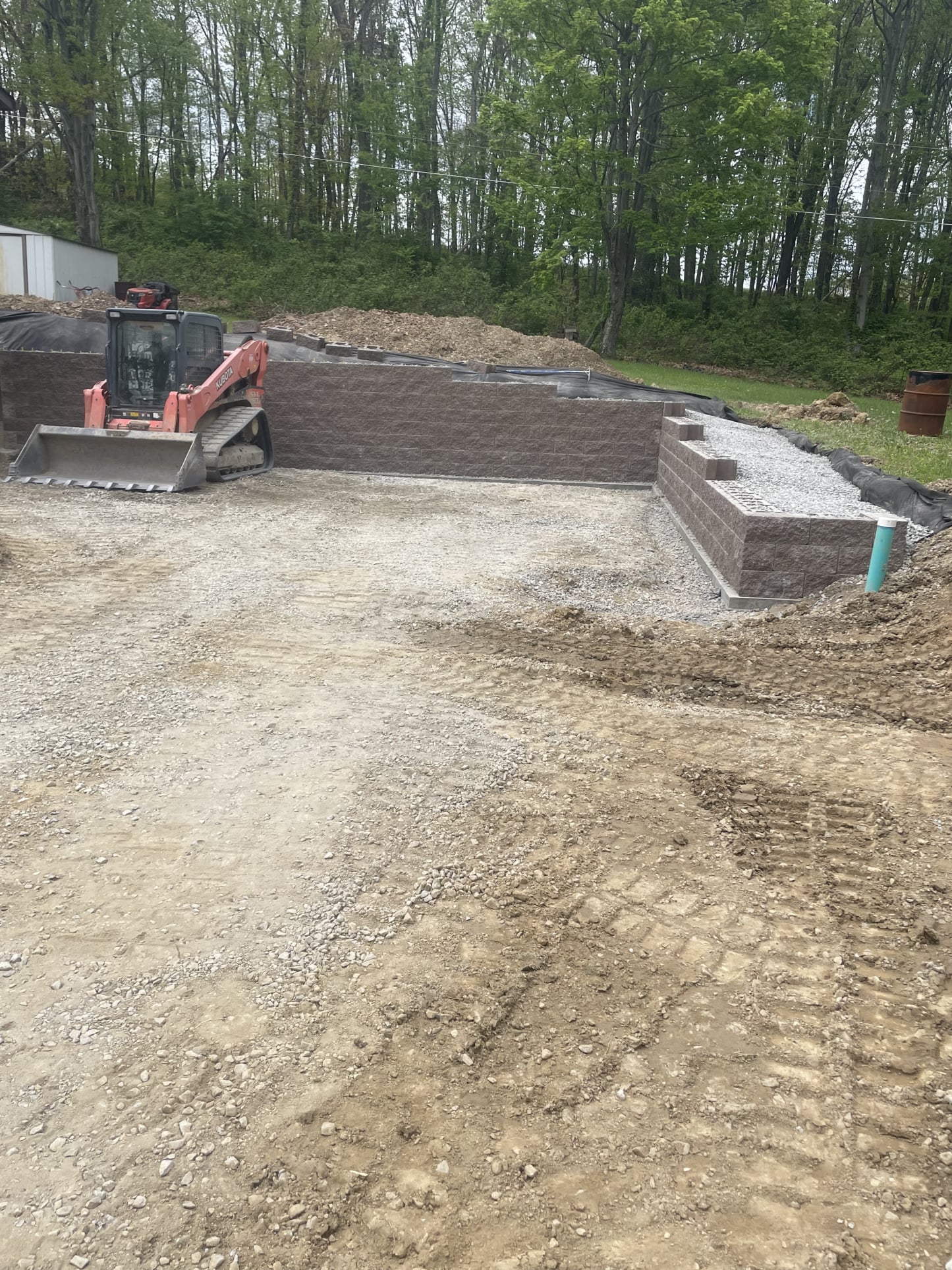 grading back filling