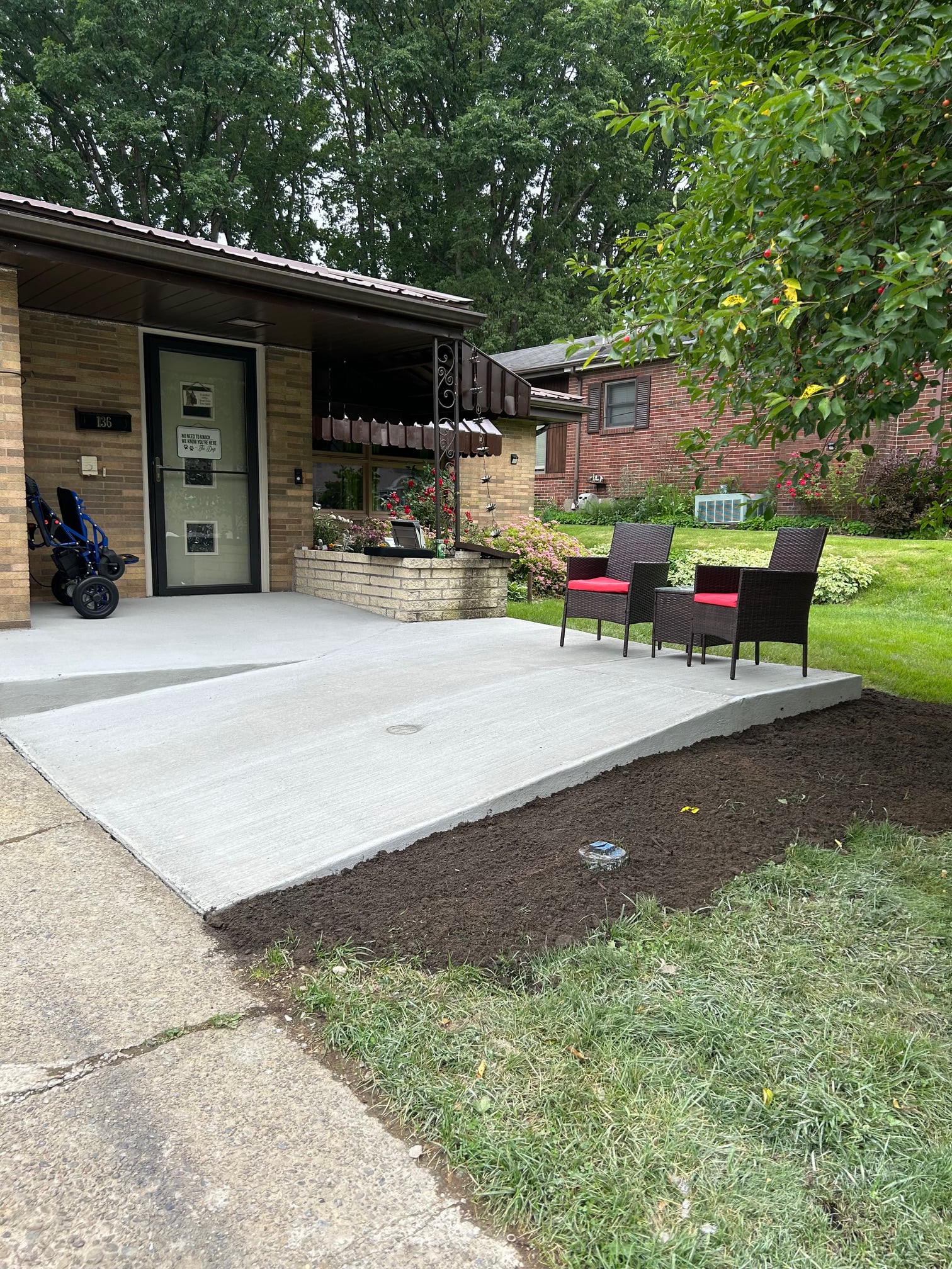 ADA-Patio Ramp Poured and dry