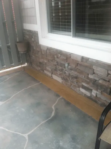 porch remodel, windows, door, concrete, landscape