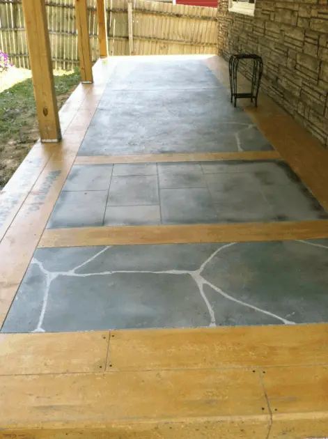 porch remodel, windows, door, concrete, landscape